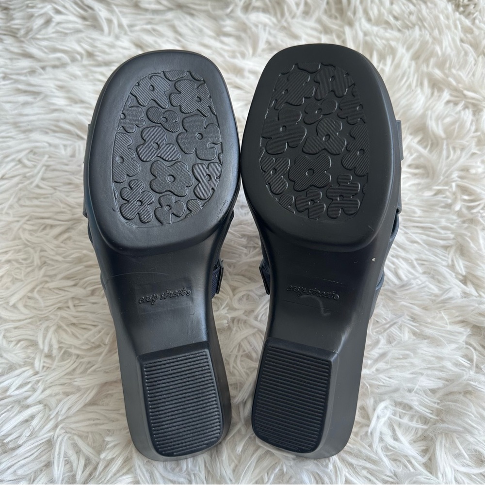 Easy Street Womens Lakeport Slide Sandals Navy New In Box Size 5.5 - Picture 6 of 7